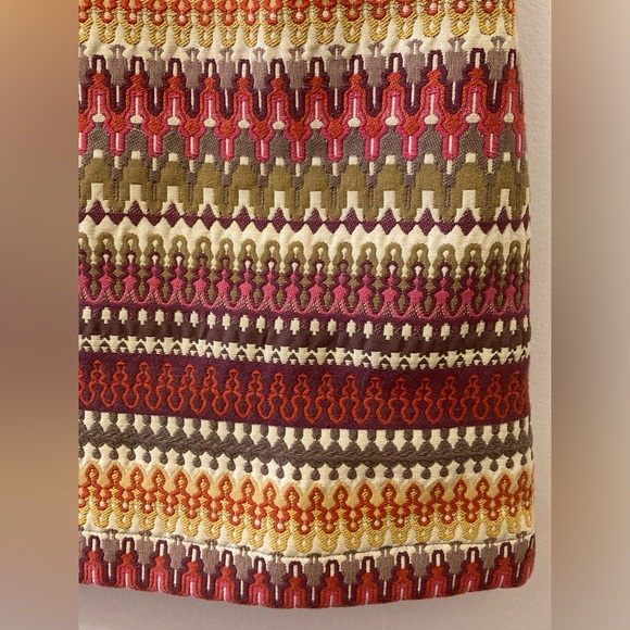 A-line sleeveless mini dress.  70’s style.  Beautiful colors! - Picture 4 of 7